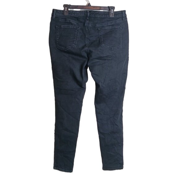 Jessica Simpson Super Skinny Jeans Womens 32 Black Mid Rise 90s Stretch Denim - Picture 3 of 4